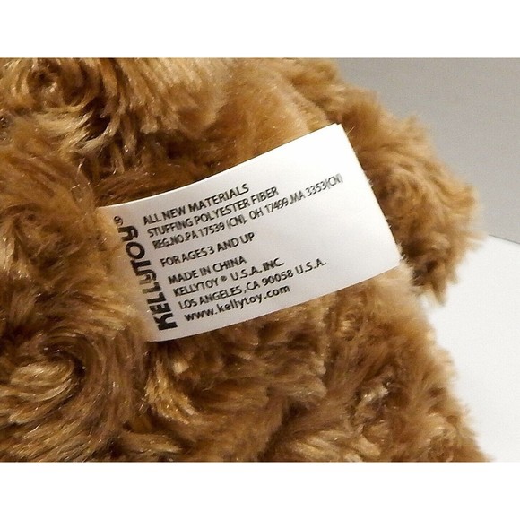 Kellytoy Golden Brown Teddy Bear Plush Stuffed Red Nose Mouth 10" Tall Seated - Picture 8 of 9